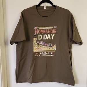 Olive Green Vintage D-Day Short Sleeve Tee